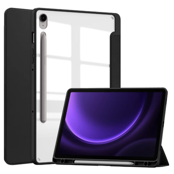 Чехол - книжка Glass Magnet Flip Cover для Samsung Galaxy Tab S10 FE / S9 FE black