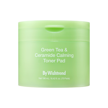Заспокійливі тонер-пади, що охолоджують By Wishtrend Green Tea & Ceramide Calming Toner Pad, 70 шт