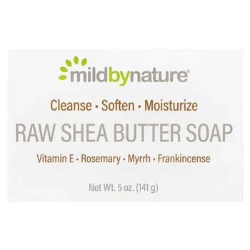 Мило з необробленим маслом ши Mild By Nature Raw Shea Butter Bar Soap, 141 г