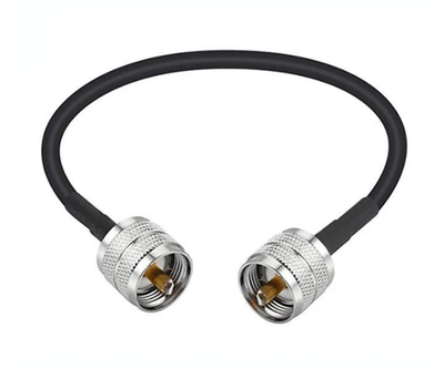 Пигтейл RG58 с разъёмами PL259 — PL259, 50 см (UHF Male-Male)