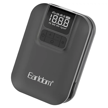 Автомобільний компресор насос Earldom ET-V2 Car Air Pump 2500 mAh Black