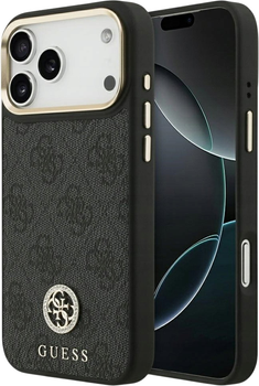 Панель Guess 4G Strass Logo MagSafe для iPhone 17 Pro Max Black (3666339529130)