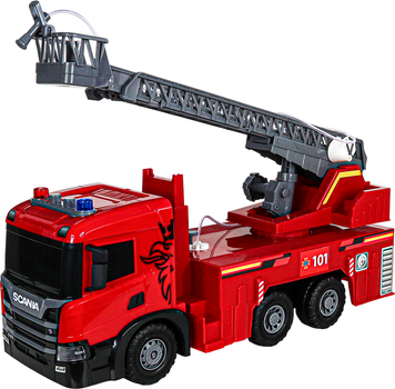 Игрушечная машинка Techno Drive Super Big Truck Пожарная машина Scania со световыми, звуковыми и водными эффектами (5005KS)
