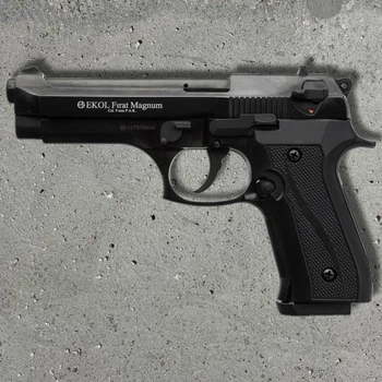 Стартовий пістолет Ekol Firat Magnum (чорний) — стартовий пістолет 9 мм, стиль Beretta 92, надійний і компактний