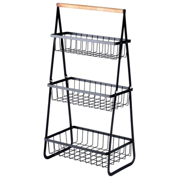 Koszyk na owoce Vilde metalowy Czarny (5904316481889)