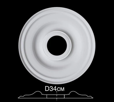Розетка гіпсова гладка Р-3
