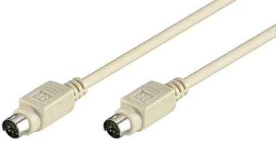 Кабель клавіатури-мишки Goobay PS2 M/M 2.0m miniDIN 6pin D=4.0mm Nickel сірий(75.05.0555)