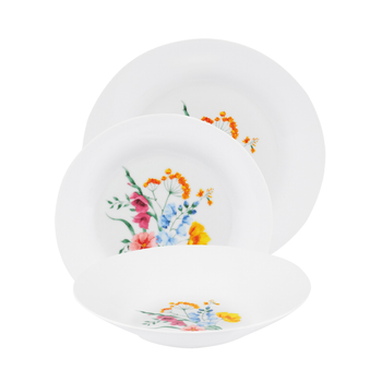 Столовий сервіз Domotti Lilli для 6 осіб Білий 18-предметів (5908283215218)