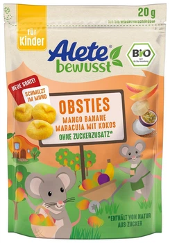 Alete снек манго-банан-маракуйя с кокосом, 20 г