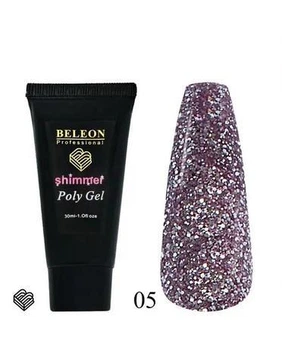 Полігель для нарощування нігтів BELEON Shimmer Poly Gel № 05