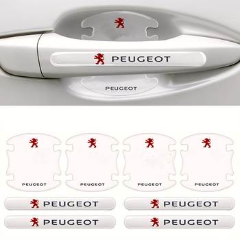 Захисна плівка на та під ручки дверей для авто Peugeot (набір 8 шт)
