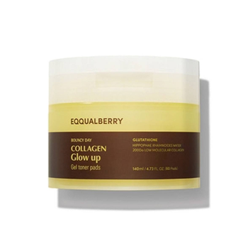 Тонер-педи Eqqualberry Collagen Glow Up Gel Toner Pads освітлюючі з колагеном (60 шт)