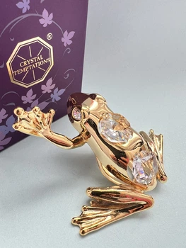 Фигурка с камнями Swarovski Лягушка 5х7,5х5 см 160576