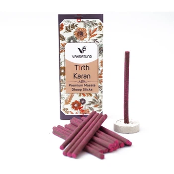 Благовония безосновные UNITED FRAGRANCE Tirth Karan Masala Dhoop 17 палочек Ароматические палочки индийские массальные