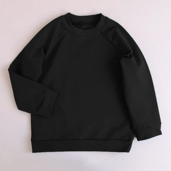 Теплий дитячий світшот тринитка з начісом 98 см чорний FD28-Black-28 Ladan