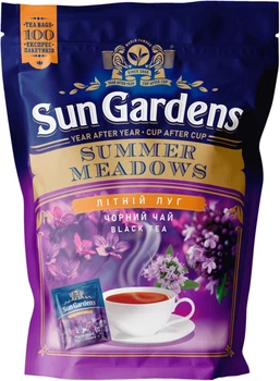 Чай чорний Sun Gardens Summer Meadows 100 пакетиків по 1.7 г (4820082702809)