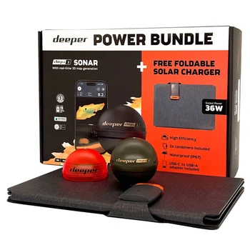 Эхолот Deeper CHIRP+ 3 Power Bundle (ехолот + накладка для нічної риболовлі + сонячна панель 36 W)