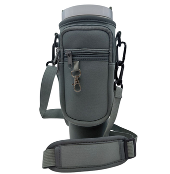 Сумка-чехол для термокружки Stanley Quencher 1,18 л тёмно-серый KT7001317 с ремешком, защитный кейс для кружки