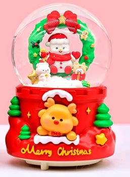 Різдвяний декор ліхтарик, 12,5см, Merry Christmas, музика, світло