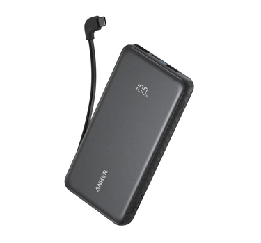 Павербанк Anker Zolo A110D 10000 mAh 22.5 Ват с встроенным кабелем