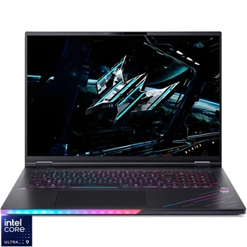 Ноутбук Acer Gaming 18'' Predator Helios 18 AI PH18- 73, WQUXGA Mini LED 120Hz, Processor Intel® Core™ Ultra 9 275HX (36M Cache, up to 5. 40 GHz), 64GB DDR5, 1TB SSD, GeForce RTX 5090 24GB, No OS, Abyssal Black