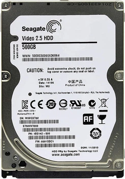 Накопитель HDD 2.5" SATA 500Gb Seagate, 16Mb, 5400rpm, Video (ST500VT000)