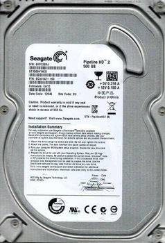 Накопитель HDD SATA 500GB Seagate Pipeline HD 5900rpm 16MB (ST3500414CS) Refurbished