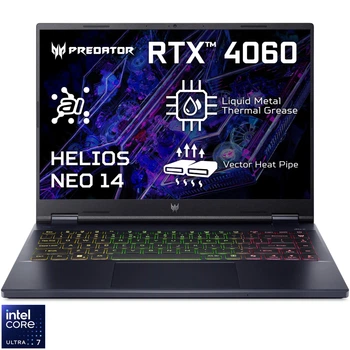 Ігровий ноутбук Acer Predator Helios Neo 14 PHN14- 51- 71KY Intel® Core™ Ultra 7 155 ГГц до 4, 80 ГГц, 16 ГБ LPDDR5X, 1 ТБ SSD, NVIDIA® GeForce RTX™ 4060 8 ГБ GDDR6, Abyssal Black