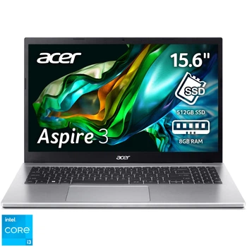 Ноутбук Acer Aspire 3 A315- 59- 33J8 Intel® Core™ i3- 1215U pana la 4. 40 GHz, 15. 6, Full HD, 8GB DDR4, 512GB SSD, Intel® UHD, NO OS, Pure серебристый