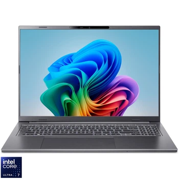 Ноутбук Acer Aspire 16 AI OLED A16- 52M- 70B8 Intel® Core™ Ultra 7 256 В до 4, 8 ГГц, 16 дюймов WUXGA+, OLED, 120 Гц, 16 ГБ LPDDR5X, 1 ТБ SSD, Intel® Arc™, стальной Серый