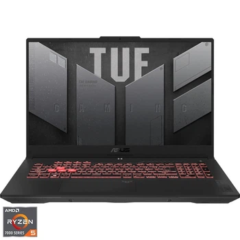 Ігровий ноутбук ASUS TUF A17 FA707NU AMD Ryzen™ 5 7535HS до 4, 55 ГГц, 17, 3 дюйма, Full HD, IPS, 144 Гц, 16 ГБ DDR5, 512 ГБ SSD, NVIDIA® GeForce RTX™ 4050 6 ГБ GDDR6, Mecha Gray