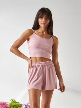 Пижама (топ + шорты) женская BARWA garments 0314/313 L Пудра (2113143133882)