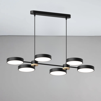 Люстра подвесная светодиодная Sirius B X13284/6 BK+WOOD черная