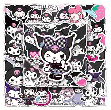 50 шт. Наклейки Kuromi | Японські kawaii наклейки для декору, блокнотів, подарунків.