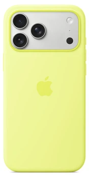 Чехол силиконовый OEM Silicone Case with MagSafe для Apple iPhone 17 Pro Max Neon Yellow