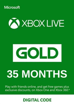 Xbox Live Gold - 35 місяців Xbox 360/One/Series Trial підписка для всіх регіонів і країн
