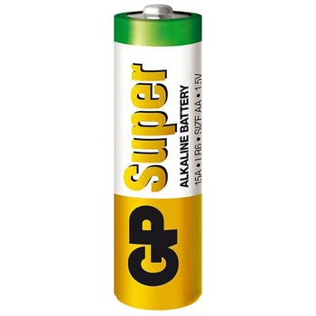 Щелочная батарейка GP Super Alkaline AA 1.5V LR6. Батарейка пальчиковая АА. Элемент питания - 1 шт