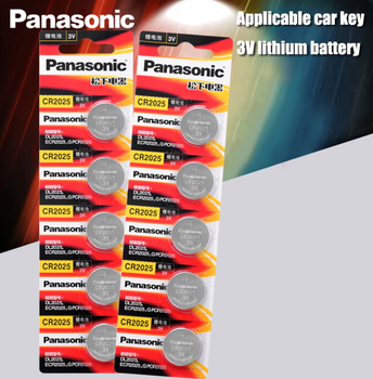 Батарейка литиевая Panasonic / CR2025 / 3V. Батарейка панасоник Lithium для часов 1шт