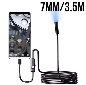 USB эндоскоп 7 мм / 3.5 метра — Технический автомобильный бороскоп для телефона, смартфона