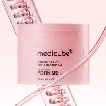 Осветительные тонер-педы MEDICUBE PDRN Pink Collagen Toning Gel Toner Pad 70 шт. + 10 шт.