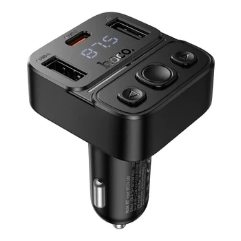 FM-трансмиттер модулятор Hoco E87 USB-C PD35W, Black