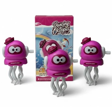 Комплект інтерактивних іграшок Dancing Octopus Танцюючий Восьминіг 11 см 3 шт рожевий