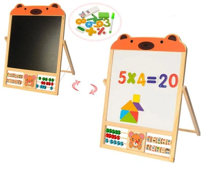 Деревянная игрушка TREE TOYS Дощечка MD 1028 2в1 (магнитная для рисования) счет в коробке 36-49,5-2,5см
