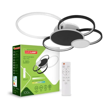 Люстра светодиодная LED EUROLAMP круглая M25 100W 3000-6500K (LED-LR-100-M25)
