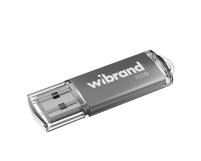 Флеш пам'ять USB 32 GВ Wibrand Cougar USB 2.0 сріблястий