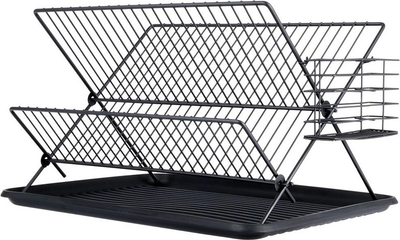 Сушарка для посуду Vilde Чорна 45 x 32 x 25.5 см (5907610287263)