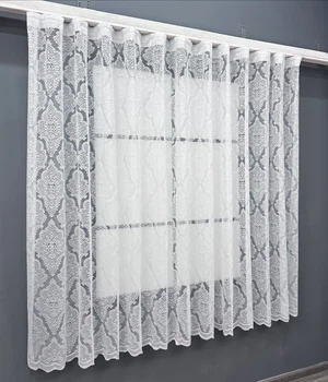 Тюль жаккард VR-Textil Корона № 1320т Арка на кухню цвет белый 250х150 см (53-0123)