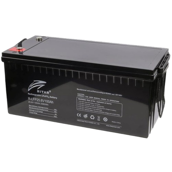 Аккумуляторная батарея LiFePO4 Ritar LFP25.6V100AH 25.6V 100Ah Black с Bluetooth-мониторингом и функцией подогрева для систем резервного питания, солнечных электростанций и электротранспорта