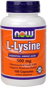 Lizyna Now Foods L-Lysine 500 mg 100 kapsułek (733739001108)