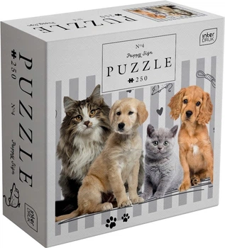 Пазли Interdruk Puppy Sign 4 тришарові 250 деталей (385147)